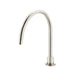 Meir Round Gooseneck High-Rise Swivel Hob Spout - PVD Brushed Nickel-blue-leaf-bathware