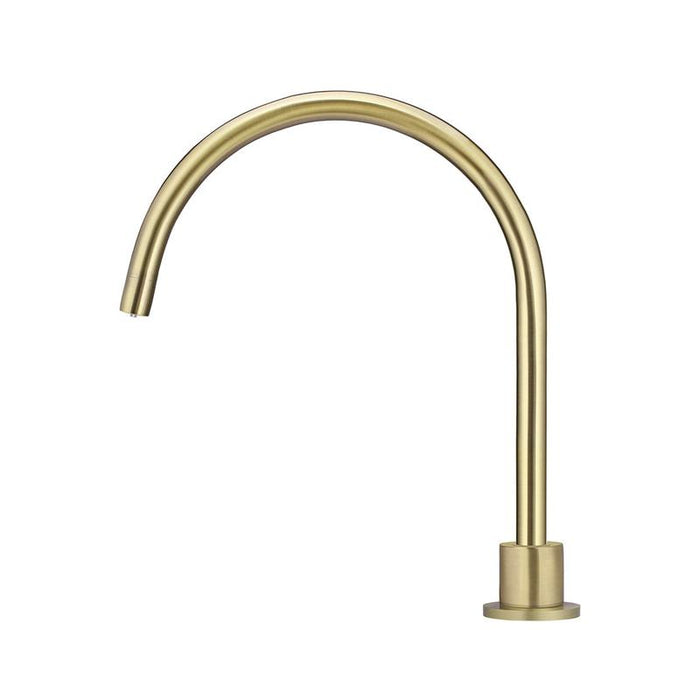 Meir Round Gooseneck High-Rise Swivel Hob Spout - PVD Tiger Bronze-blue-leaf-bathware