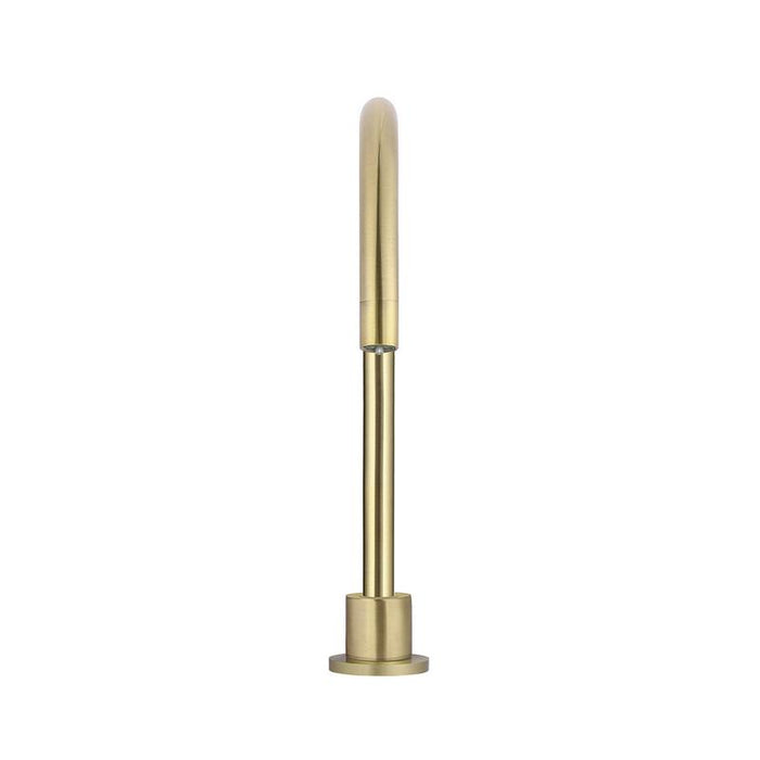 Meir Round Gooseneck High-Rise Swivel Hob Spout - PVD Tiger Bronze-blue-leaf-bathware