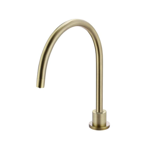 Meir Round Gooseneck High-Rise Swivel Hob Spout - PVD Tiger Bronze-blue-leaf-bathware