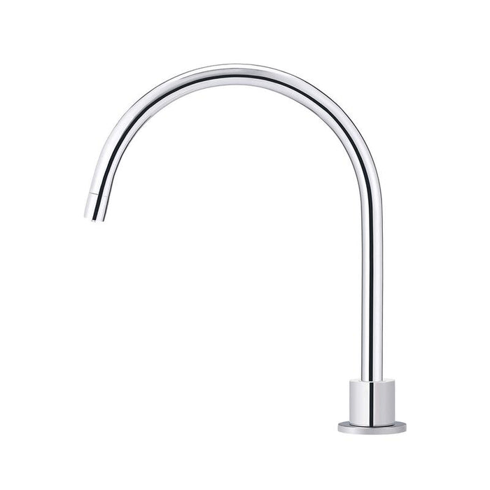 Meir Round Gooseneck High-Rise Swivel Hob Spout - Polished Chrome-blue-leaf-bathware