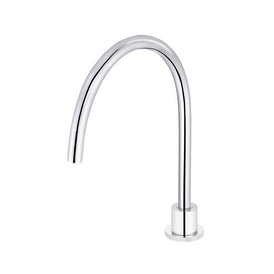 Meir Round Gooseneck High-Rise Swivel Hob Spout - Polished Chrome-blue-leaf-bathware