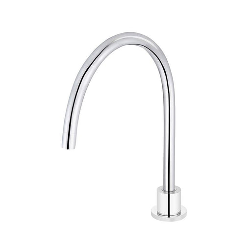 Meir Round Gooseneck High-Rise Swivel Hob Spout - Polished Chrome-blue-leaf-bathware