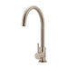 Meir Round Gooseneck Kitchen Mixer Tap - Champagne-blue-leaf-bathware