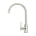 Meir Round Gooseneck Kitchen Mixer Tap - PVD Brushed Nickel-blue-leaf-bathware