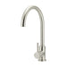 Meir Round Gooseneck Kitchen Mixer Tap - PVD Brushed Nickel-blue-leaf-bathware