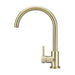 Meir Round Gooseneck Kitchen Mixer Tap - PVD Tiger Bronze-blue-leaf-bathware