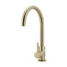 Meir Round Gooseneck Kitchen Mixer Tap - PVD Tiger Bronze-blue-leaf-bathware