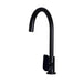 Meir Round Gooseneck Kitchen Mixer Tap with Paddle Handle - Matte Black-blue-leaf-bathware