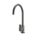 Meir Round Gooseneck Kitchen Mixer Tap with Paddle Handle - Shadow Gunmetal-blue-leaf-bathware