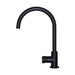 Meir Round Gooseneck Kitchen Mixer Tap with Pinless Handle - Matte Black-blue-leaf-bathware