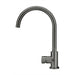 Meir Round Gooseneck Kitchen Mixer Tap with Pinless Handle - Shadow Gunmetal-blue-leaf-bathware