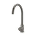 Meir Round Gooseneck Kitchen Mixer Tap with Pinless Handle - Shadow Gunmetal-blue-leaf-bathware