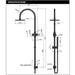 Meir Round Gooseneck Shower Set With 200mm Rose, Single-Function Hand Shower - Lustre Bronze-blue-leaf-bathware