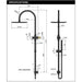 Meir Round Gooseneck Shower Set With 300mm Rose, Single-Function Hand Shower - Lustre Bronze-blue-leaf-bathware