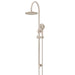 Meir Round Gooseneck Shower Set with 200mm rose, Three-Function Hand Shower - Champagne-blue-leaf-bathware