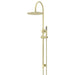 Meir Round Gooseneck Shower Set with 300mm rose, Single-Function Hand Shower - PVD Tiger Bronze-blue-leaf-bathware