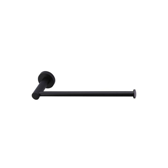 Meir Round Guest Towel Rail - Matte Black-blue-leaf-bathware