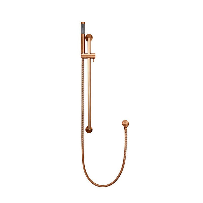 Meir Round Hand Shower On Rail Column - Lustre Bronze-MZ0402-R-PVDBZ-blue-leaf-bathware