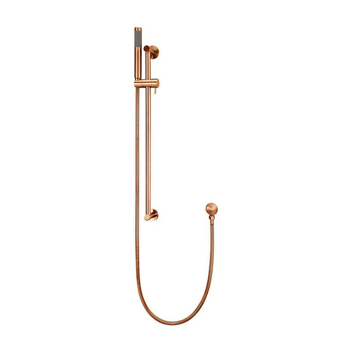 Meir Round Hand Shower On Rail Column - Lustre Bronze-MZ0402-R-PVDBZ-blue-leaf-bathware