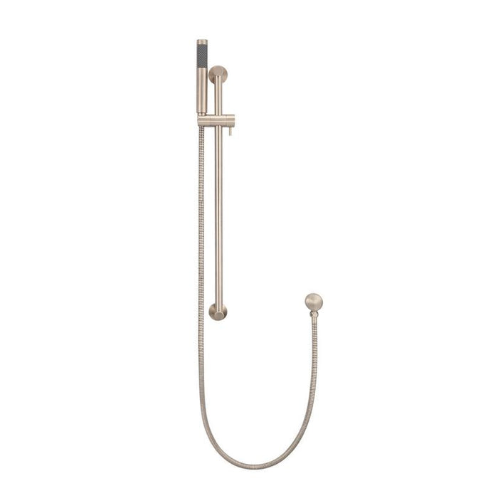 Meir Round Hand Shower on Rail Column - Champagne-blue-leaf-bathware