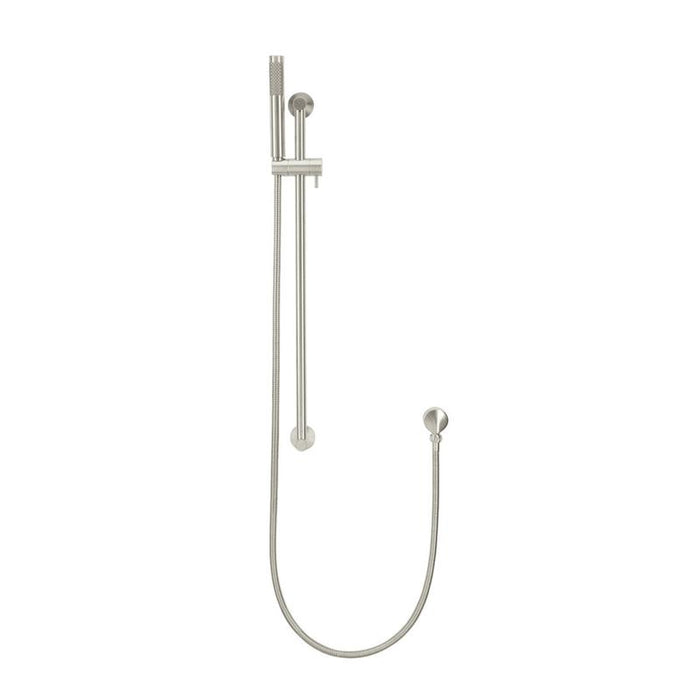 Meir Round Hand Shower on Rail Column - PVD Brushed Nickel-blue-leaf-bathware