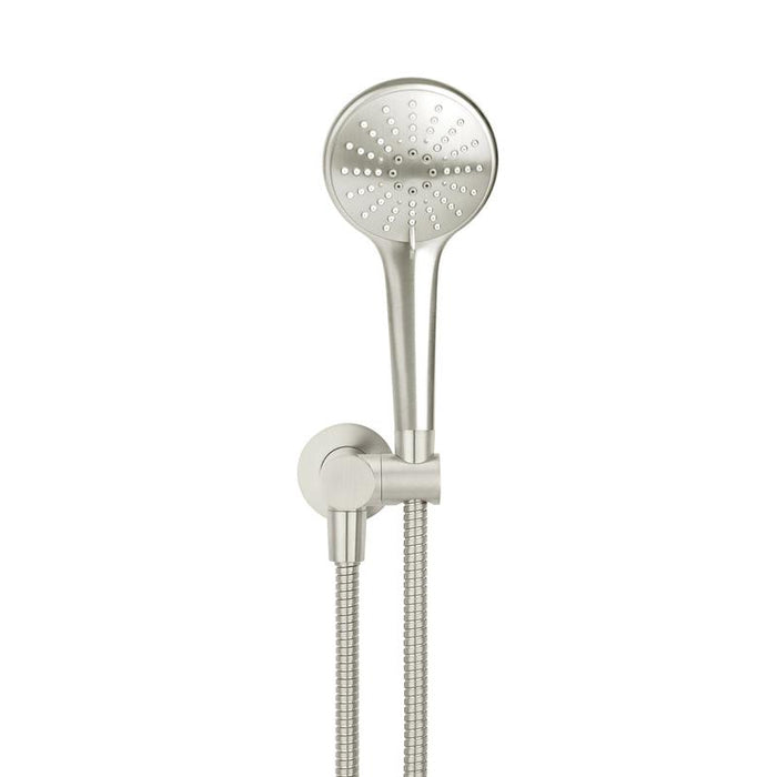 Meir Round Hand Shower on Swivel Bracket - PVD Brushed Nickel-blue-leaf-bathware