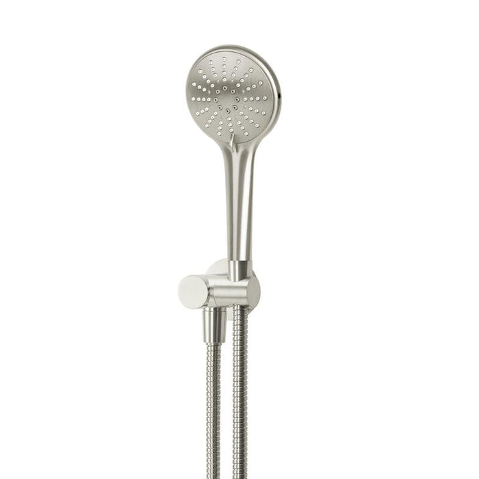 Meir Round Hand Shower on Swivel Bracket - PVD Brushed Nickel-blue-leaf-bathware