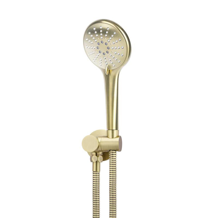 Meir Round Hand Shower on Swivel Bracket - PVD Tiger Bronze-blue-leaf-bathware