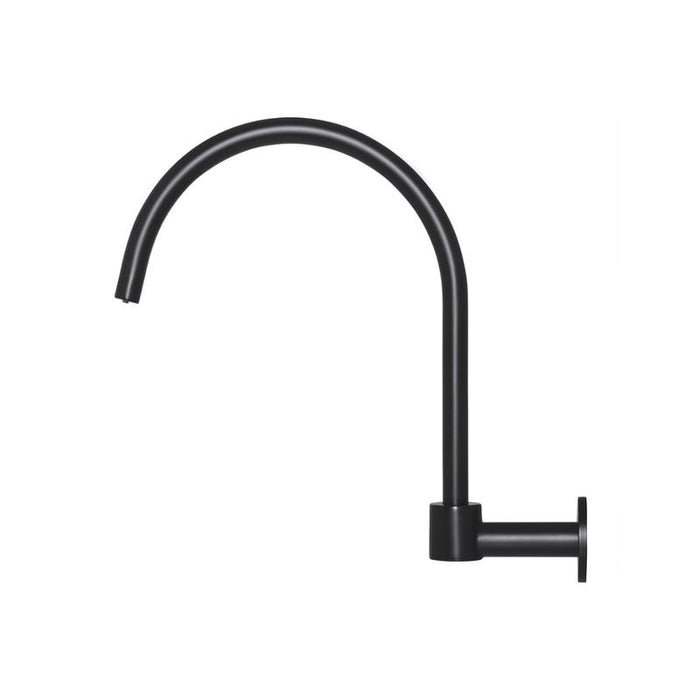 Meir Round High-Rise Swivel Wall Spout - Matte Black-blue-leaf-bathware