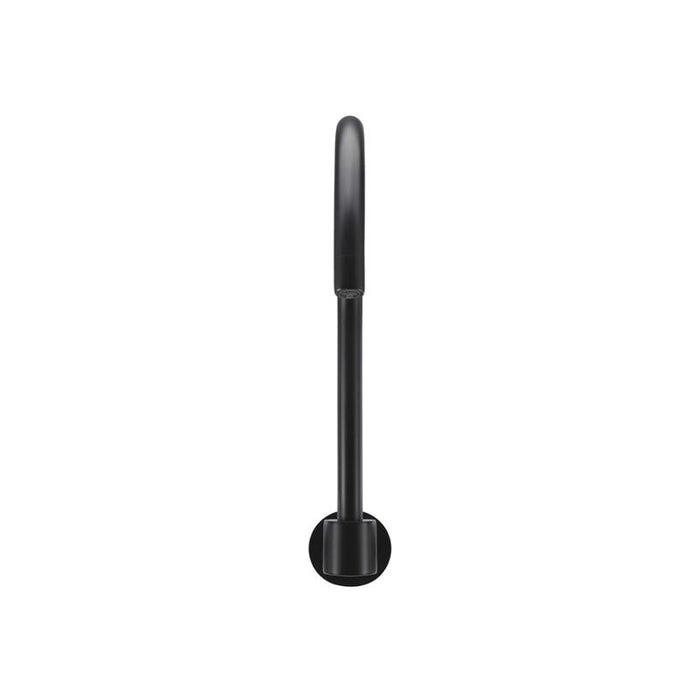 Meir Round High-Rise Swivel Wall Spout - Matte Black-blue-leaf-bathware