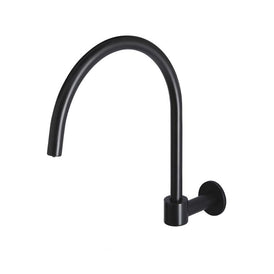 Meir Round High-Rise Swivel Wall Spout - Matte Black-blue-leaf-bathware