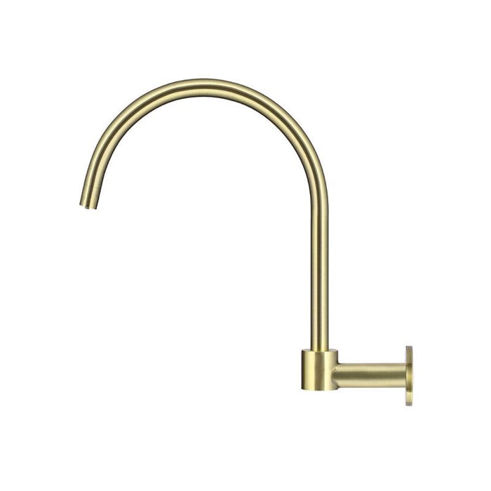 Meir Round High-Rise Swivel Wall Spout - PVD Tiger Bronze-blue-leaf-bathware