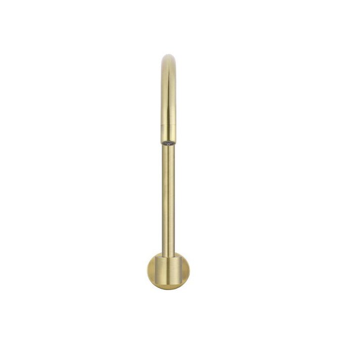 Meir Round High-Rise Swivel Wall Spout - PVD Tiger Bronze-blue-leaf-bathware