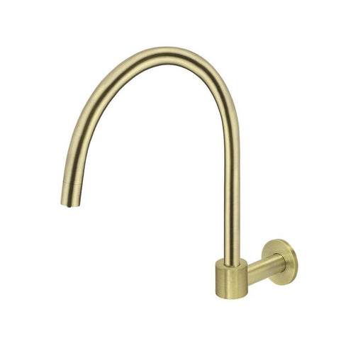 Meir Round High-Rise Swivel Wall Spout - PVD Tiger Bronze-blue-leaf-bathware