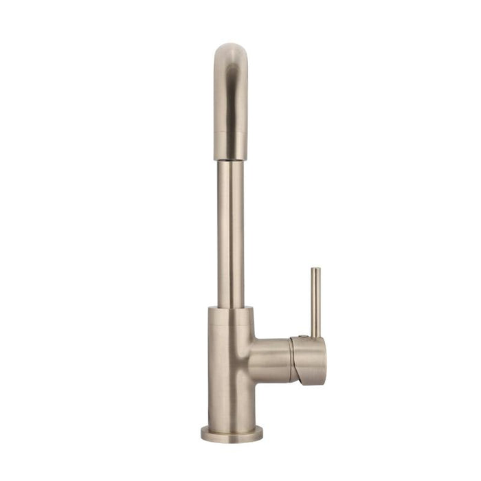 Meir Round Kitchen Mixer Tap - Champagne-blue-leaf-bathware