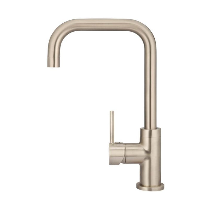 Meir Round Kitchen Mixer Tap - Champagne-blue-leaf-bathware