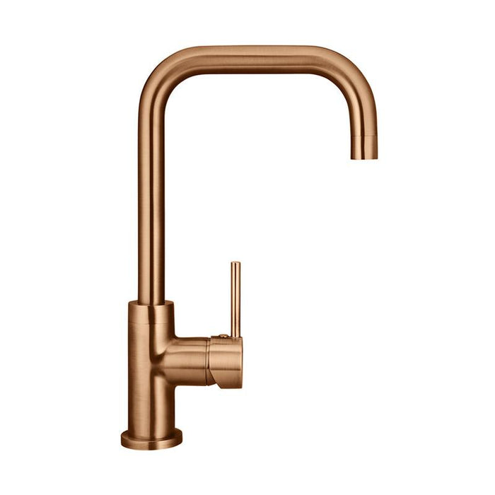 Meir Round Kitchen Mixer Tap - Lustre Bronze-blue-leaf-bathware