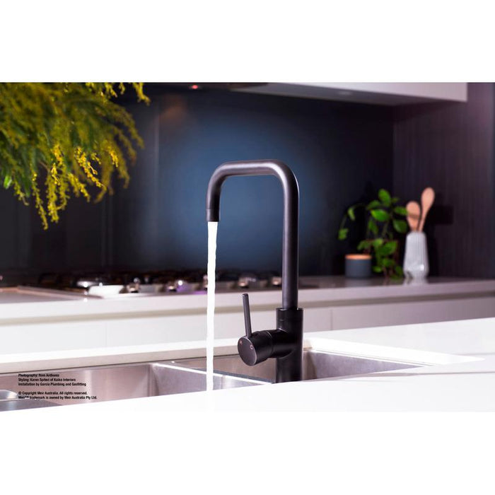 Meir Round Kitchen Mixer Tap - Matte Black-blue-leaf-bathware