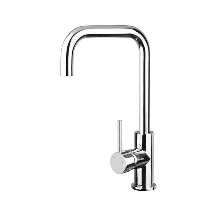 Meir Round Kitchen Mixer Tap - Polished Chrome-blue-leaf-bathware