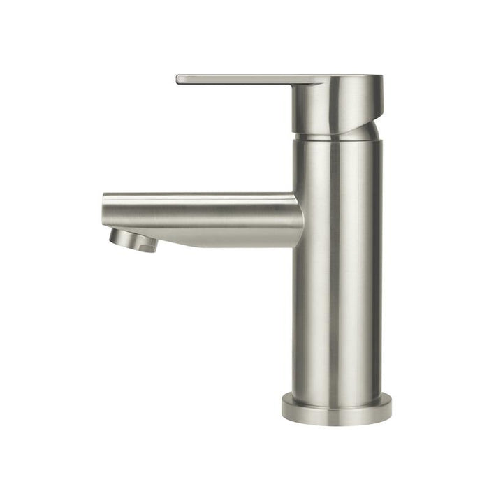 Meir Round Paddle Basin Mixer - PVD Brushed Nickel-blue-leaf-bathware