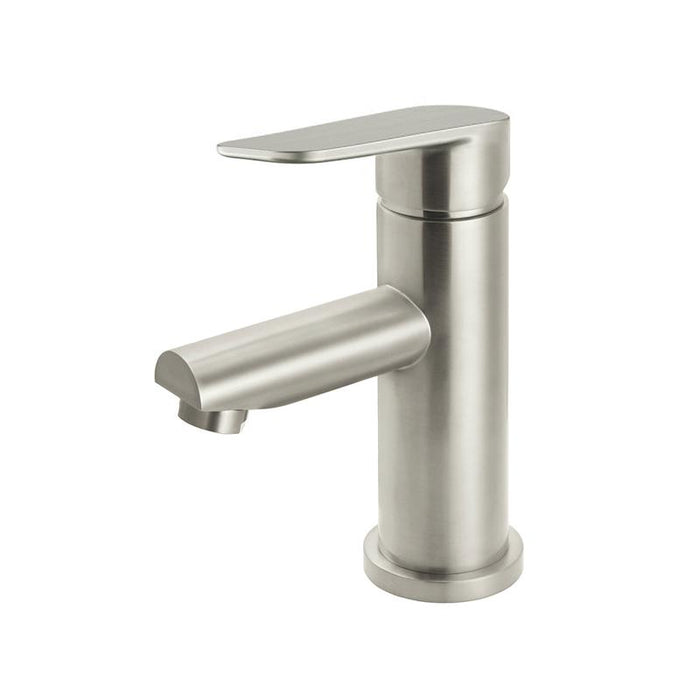 Meir Round Paddle Basin Mixer - PVD Brushed Nickel-blue-leaf-bathware