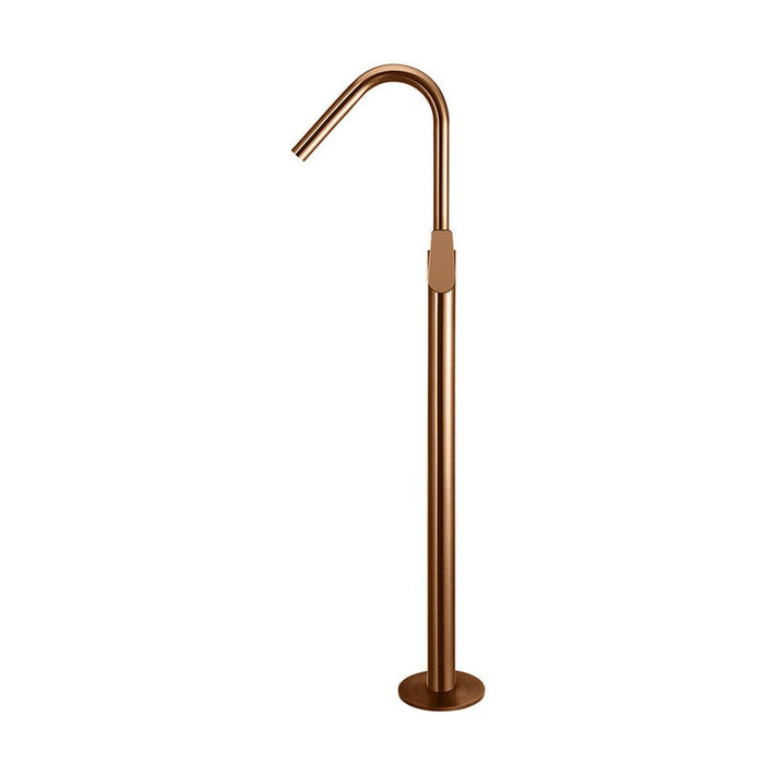 Meir Round Paddle Freestanding Bath Spout And Hand Shower - Lustre Bronze-MB09PD-PVDBZ-blue-leaf-bathware