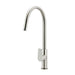 Meir Round Paddle Piccola Pull Out Kitchen Mixer Tap - PVD Brushed Nickel-blue-leaf-bathware