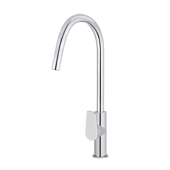 Meir Round Paddle Piccola Pull Out Kitchen Mixer Tap - Polished Chrome-blue-leaf-bathware