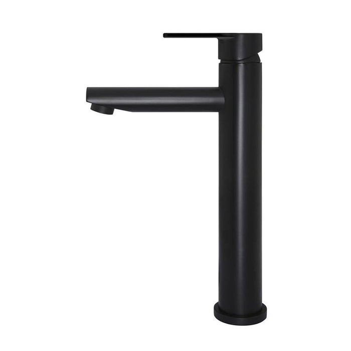 Meir Round Paddle Tall Basin Mixer - Matte Black-blue-leaf-bathware