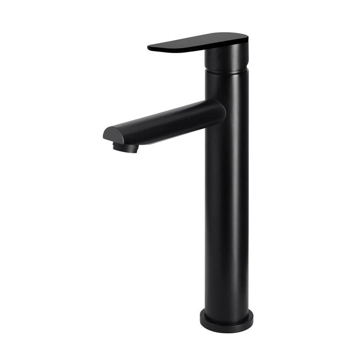 Meir Round Paddle Tall Basin Mixer - Matte Black-blue-leaf-bathware