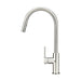 Meir Round Piccola Pull Out Kitchen Mixer Tap - PVD Brushed Nickel-blue-leaf-bathware