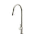 Meir Round Piccola Pull Out Kitchen Mixer Tap - PVD Brushed Nickel-blue-leaf-bathware