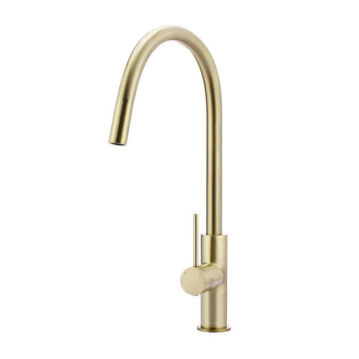 Meir Round Piccola Pull Out Kitchen Mixer Tap - PVD Tiger Bronze-blue-leaf-bathware